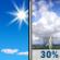 Sunday: A chance of showers and thunderstorms after 1pm. Sunny. High near 91, with temperatures falling to around 86 in the afternoon. West wind 0 to 10 mph. Chance of precipitation is 30%. Sunday: Sunny then Chance Showers And Thunderstorms